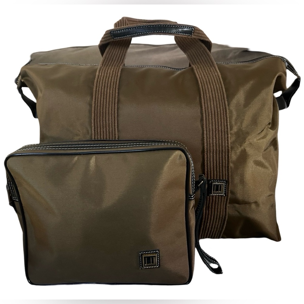 NWOT Dunhill Brown Duffle Bag Travel Set